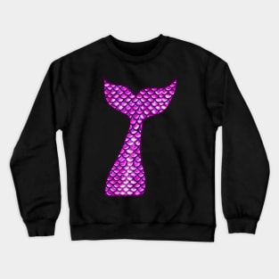 Mermaid tail - purple, shiny and magical mermaid tail Crewneck Sweatshirt